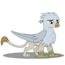 Size: 1000x1000 | Tagged: safe, artist:warren peace, oc, oc only, oc:geralt, griffon, ashes town, fallout equestria, male, mercenary, nudity, scar, shadow, sheath, simple background, solo, talon merc, transparent background