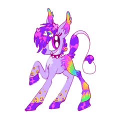 Size: 1000x1000 | Tagged: safe, artist:sugvr_alien, oc, oc only, oc:sugar berry, earth pony, pony, choker, earth pony oc, ponysona, simple background, solo, spiked choker, white background