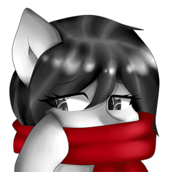 Size: 2000x2000 | Tagged: safe, artist:oniiponii, oc, oc only, earth pony, pony, bust, clothes, earth pony oc, female, high res, mare, scarf, simple background, solo, transparent background