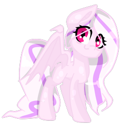 Size: 2000x2000 | Tagged: safe, artist:oniiponii, oc, oc only, bat pony, pony, bat pony oc, bat wings, eye clipping through hair, eyelashes, female, high res, mare, red eyes, simple background, smiling, solo, transparent background, wings