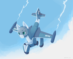 Size: 4400x3570 | Tagged: safe, artist:kviksi, original species, plane pony, pony, robot, robot pony, f2h-2, female, plane, solo