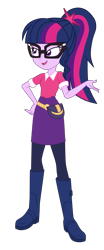 Size: 1900x4563 | Tagged: safe, artist:gmaplay, sci-twi, twilight sparkle, human, equestria girls, g4, music festival outfit, simple background, solo, transparent background