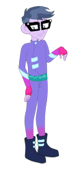 Size: 1900x3944 | Tagged: safe, artist:gmaplay, micro chips, human, equestria girls, g4, male, mc dex fx, music festival outfit, simple background, solo, transparent background