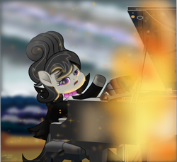 Size: 6992x6418 | Tagged: safe, artist:parclytaxel, artist:php178, derpibooru exclusive, octavia melody, earth pony, pony, g4, .svg available, alternate design, alternate hairstyle, alternate scenario, alternate view, beach, bench, bowtie, burning, burning piano meme, button-up shirt, buttons, bösendorfer, bösendorfer grand piano 225, chair, clothes, cloud, cloudy, coat, complex background, curly mane, danila bolshakov, embers, exclusive, expression, female, fire, fire burst, focus, focused, forelock, gift art, grand piano, hammer (piano), hood, hoof heart, hoof hold, inkscape, inspired, inspired by another artist, lidded eyes, looking at you, mare, movie accurate, musical instrument, nc-tv signature, ocean, open mouth, paying it forward, performance, performer, piano, piano bench, piano strings, playing, ponified, ponified scene, purple eyes, raised hoof, raised leg, reenactment, remake, remastered, sad face, sand, scene interpretation, seaside, shirt, signature, sitting, socks, solo, sparks, stand, stockings, strings, suit, suit jacket, svg, thigh highs, tide, underhoof, vector, water, website