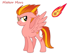 Size: 1600x1200 | Tagged: safe, oc, oc only, oc:meteor mars, pegasus, pony, nonbinary, pegasus oc, red mane, simple background, solo, tattoo, transparent background, yellow eyes