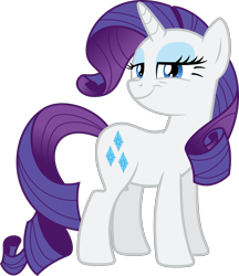 Size: 2000x2316 | Tagged: safe, artist:shutterflyyay, rarity, pony, unicorn, g4, .svg available, female, high res, lidded eyes, mare, simple background, smiling, solo, transparent background, turned head, vector