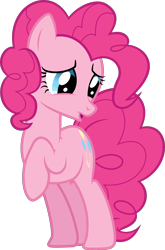 Size: 2000x3029 | Tagged: safe, artist:shutterflyyay, pinkie pie, earth pony, pony, g4, .svg available, eww, female, high res, mare, raised hoof, simple background, solo, transparent background, turned head, vector