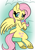 Size: 1668x2388 | Tagged: safe, artist:steelsoul, fluttershy, pegasus, pony, g4, butt, butt focus, cute, female, flutterbutt, food, ice cream, looking at you, looking back, mare, plot, shyabetes, sitting, smiling, smiling at you, stool, umbrella, unshorn fetlocks