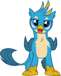 Size: 4584x5697 | Tagged: safe, gallus, griffon, g4, beak, full body, looking at you, male, open beak, open mouth, simple background, solo, transparent background, vector