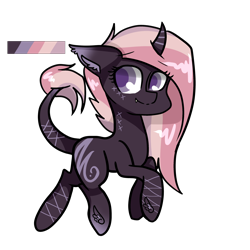 Size: 2800x2800 | Tagged: safe, artist:oniiponii, oc, oc only, pony, unicorn, ear fluff, female, high res, horn, leonine tail, mare, simple background, smiling, solo, tail, tattoo, transparent background, unicorn oc
