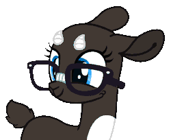 Size: 690x564 | Tagged: safe, artist:pgthehomicidalmaniac, oc, oc only, goat, base used, gif, glasses, non-animated gif, simple background, solo, transparent background