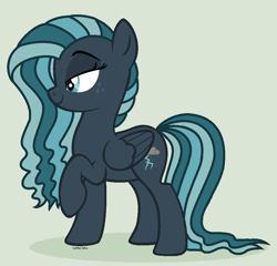 Size: 952x914 | Tagged: safe, artist:pgthehomicidalmaniac, oc, oc only, pegasus, pony, base used, bedroom eyes, eyelashes, female, mare, pegasus oc, raised hoof, smiling, solo, wings