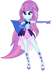 Size: 774x1060 | Tagged: safe, artist:sarahalen, sunny flare, human, equestria girls, g4, alternate universe, base used, female, ponied up, role reversal, simple background, solo, white background