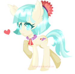 Size: 1024x1004 | Tagged: safe, artist:halcyondrop, coco pommel, earth pony, pony, g4, big ears, clothes, cocobetes, cute, ear fluff, female, full body, heart, impossibly large ears, mare, raised hoof, simple background, solo, transparent background, walking