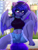 Size: 2025x2700 | Tagged: safe, alternate version, artist:taiweiart, princess luna, alicorn, anthro, unguligrade anthro, g4, alternate hairstyle, arm behind head, belly button, breasts, busty princess luna, clothes, denim, denim shorts, diadem, dock, ear fluff, ear piercing, earring, ethereal mane, female, glasses, high res, holding, jewelry, looking at you, multiple variants, piercing, regalia, shorts, solo, spread legs, spread wings, spreading, starry mane, tail, tank top, unshorn fetlocks, watermark, wings