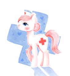 Size: 1166x1278 | Tagged: safe, artist:buttersflutterscotch, nurse redheart, pony, g4, simple background, solo, white background
