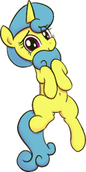 Size: 211x419 | Tagged: safe, artist:algoatall, lemon hearts, pony, unicorn, g4, background pony, belly button, female, mare, simple background, smiling, solo, transparent background