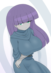 Size: 2026x2876 | Tagged: safe, artist:batipin, maud pie, human, equestria girls, g4, arm under breasts, big breasts, breasts, busty maud pie, female, high res, huge breasts, solo