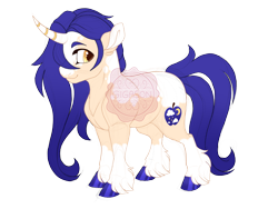 Size: 3600x2700 | Tagged: safe, artist:gigason, oc, oc only, oc:starry apple, pony, unicorn, curved horn, female, high res, horn, magical lesbian spawn, mare, obtrusive watermark, offspring, parent:applejack, parent:moonlight raven, simple background, solo, transparent background, unshorn fetlocks, watermark