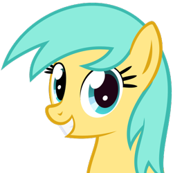 Size: 469x469 | Tagged: safe, artist:the smiling pony, sunshower raindrops, pony, g4, .svg available, bust, grin, looking at you, simple background, smiling, solo, svg, transparent background, vector