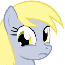 Size: 128x128 | Tagged: safe, artist:the smiling pony, derpy hooves, pony, g4, .svg available, frown, looking at you, simple background, solo, svg, transparent background, vector