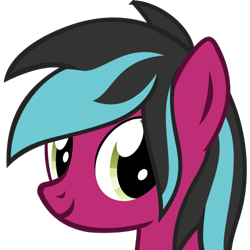 Size: 500x500 | Tagged: safe, artist:the smiling pony, oc, oc only, oc:razzmatazz gleam, pony, g4, .svg available, bust, looking at you, simple background, smiling, solo, svg, transparent background, vector