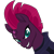 Size: 500x500 | Tagged: safe, artist:the smiling pony, tempest shadow, pony, unicorn, g4, .svg available, armor, broken horn, bust, evil smile, eye scar, facial scar, female, grin, horn, looking at you, mare, scar, simple background, smiling, smiling at you, solo, svg, transparent background, vector