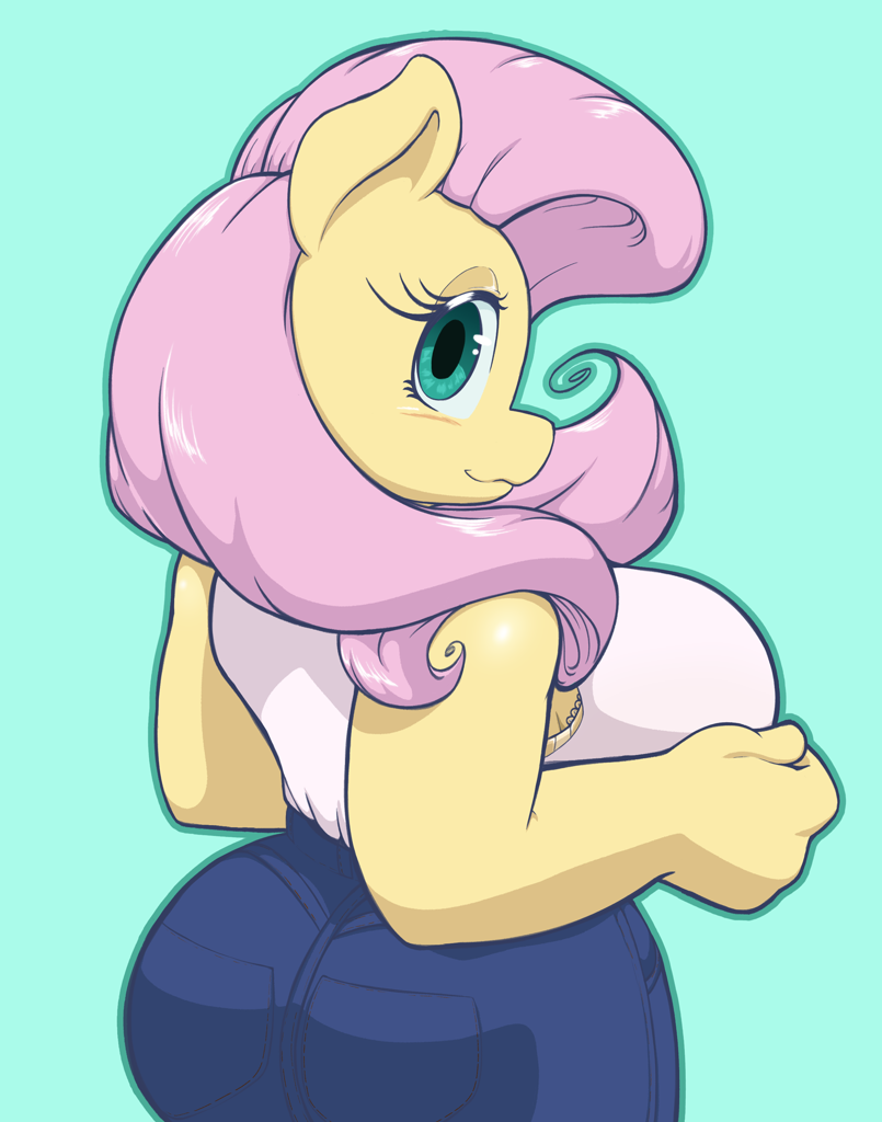 #2419717 - suggestive, artist:fluffleart, fluttershy, pegasus, pony, adorasexy, 