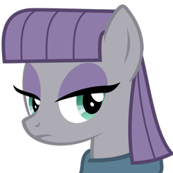 Size: 500x500 | Tagged: safe, artist:the smiling pony, maud pie, earth pony, pony, g4, .svg available, bust, frown, lidded eyes, looking at you, simple background, solo, svg, transparent background, vector