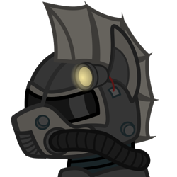 Size: 500x500 | Tagged: safe, artist:the smiling pony, oc, oc only, oc:steelhooves, earth pony, pony, fallout equestria, .svg available, armor, bust, helmet, power armor, simple background, solo, svg, transparent background, vector