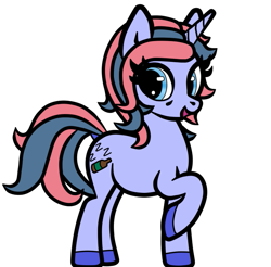 Size: 691x679 | Tagged: safe, artist:scandianon, oc, oc only, oc:fine wine, pony, unicorn, g4, blue eyes, dock, female, hooves, mare, simple background, solo, tail, white background