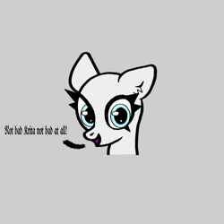 Size: 1000x1000 | Tagged: safe, artist:scandianon, oc, oc only, g4, bald, female, gray background, krita, looking at you, mare, simple background, solo, talking to viewer