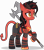 Size: 4678x5300 | Tagged: safe, artist:limedazzle, pony, tiefling, absurd resolution, axe, baldur's gate, baldur's gate 3, karlach, ponified, simple background, solo, transparent background, weapon