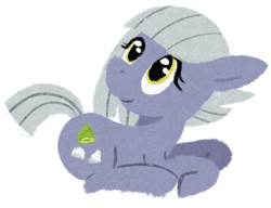 Size: 1366x1049 | Tagged: safe, artist:purppone, limestone pie, earth pony, pony, g4, female, lineless, looking up, lying down, mare, prone, simple background, solo, transparent background