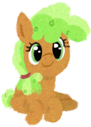 Size: 730x1022 | Tagged: safe, artist:purppone, apple brown betty, earth pony, pony, g4, apple family member, female, lineless, looking at you, mare, simple background, solo, transparent background