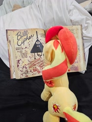 Size: 4000x3000 | Tagged: safe, photographer:professorventurer, sunset shimmer, g4, bill cipher, butt, gravity falls, journal #3, photo