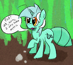 Size: 1518x1346 | Tagged: safe, artist:purppone, lyra heartstrings, ant, ant pony, insect, original species, pony, g4, lyrant, speech bubble