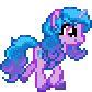 Size: 84x84 | Tagged: safe, artist:botchan-mlp, izzy moonbow, pony, unicorn, g4, g5, animated, desktop ponies, female, g5 to g4, generation leap, gif, mare, pixel art, simple background, solo, sprite, transparent background, trotting