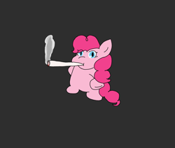 Size: 2606x2208 | Tagged: safe, artist:juanluuis8, edit, pinkie pie, earth pony, pony, g4, bipedal, chubby, cigarette, drug use, drugs, dude weed lmao, high res, joint, marijuana, meme, smoking, solo