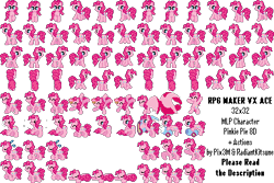 Size: 384x256 | Tagged: safe, artist:dshou, artist:pix3m, pinkie pie, earth pony, pony, g4, ^^, balancing, bipedal, boop, bucking, carrying, cupcake, dancing, eyes closed, female, food, jumping, kick, mare, party cannon, pixel art, ponies balancing stuff on their nose, pose, rpg maker, rpg maker vx ace, simple background, sleeping, sprite, sprite sheet, standing, standing on one leg, sweat, sweatdrops, transparent background, walking