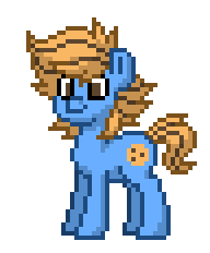 Size: 192x232 | Tagged: safe, oc, oc only, oc:blue cookie, earth pony, pony, pony town, animated, earth pony oc, gif, pixel art, raised hoof, simple background, smiling, solo, transparent background