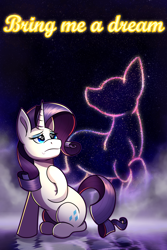 Size: 2000x3000 | Tagged: safe, artist:littletigressda, rarity, tantabus, pony, unicorn, fanfic:nightmare, g4, fanfic, fanfic art, fanfic cover, high res, sitting