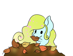 Size: 2224x1720 | Tagged: safe, artist:noxi1_48, oc, pony, daily dose of friends, bust, leaf, leaves, mouth hold, simple background, solo, transparent background