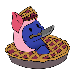 Size: 1732x1672 | Tagged: safe, artist:noxi1_48, pony, daily dose of friends, bust, food, knife, pie, simple background, solo, transparent background