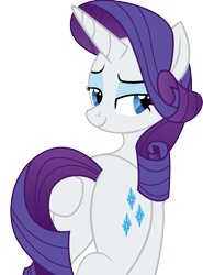 Size: 3466x4673 | Tagged: safe, artist:mlptmntfan2000, rarity, pony, unicorn, g4, butt, female, flank, lidded eyes, plot, rearity, sexy, simple background, smiling, solo, transparent background