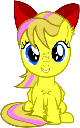 Size: 1480x2361 | Tagged: safe, alternate version, artist:thunderdasher07, oc, oc only, oc:mist dasher, pegasus, pony, bow, chest fluff, ear fluff, facial freckles, female, filly, foal, folded wings, freckles, hair bow, hoof fluff, leg fluff, pegasus oc, simple background, sitting, smiling, solo, transparent background, vector, wings