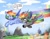 Size: 4784x3757 | Tagged: safe, artist:galaxy swirl, rainbow dash, oc, oc:dark rainbow, pegasus, pony, g4, absurd resolution, blurry background, canon x oc, cloud, commission, darsh, dialogue, duo, duo male and female, female, flying, male, mare, mountain, multicolored hair, pegasus oc, ponyville, ponyville town hall, rainbow hair, rainbow trail, rainbow waterfall, shipping, sky, stallion, straight, text, tree, twilight's castle, wings