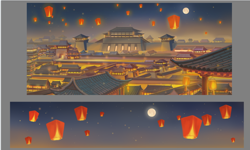 Size: 1080x650 | Tagged: safe, background, lantern festival, my little pony: the adventures of daming palace, no pony