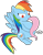 Size: 1024x1317 | Tagged: safe, artist:girlsvoreboys, fluttershy, rainbow dash, pegasus, pony, g4, eaten alive, female, flutterprey, mare, preddash, simple background, tail, tail sticking out, transparent background, unwilling prey, vore