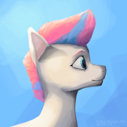 Size: 1280x1280 | Tagged: safe, artist:calebpedigo, zipp storm, pegasus, pony, g5, bust, female, mare, profile, solo